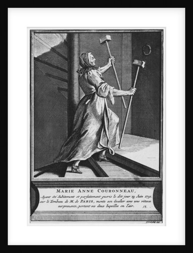 Miraculous healing of a paralytic, Marie-Anne Couronneau, on the tomb of Deacon Francois de Paris at the parish cemetery Saint-Medard in Paris, 13th June 1731 by French School