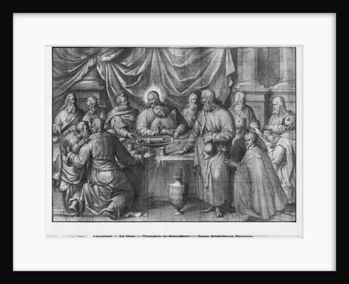 Life of Christ, the Last Supper, preparatory study of tapestry cartoon for the Church Saint-Merri in Paris, c.1585-90 by Henri Lerambert