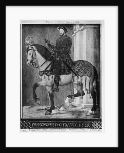 Equestrian portrait of King Francis I of France by Jean (school of) Clouet