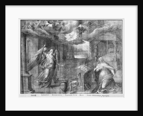 Life of Christ, Annunciation, preparatory study of tapestry cartoon for the Church Saint-Merri in Paris, c.1585-90 by Henri Lerambert