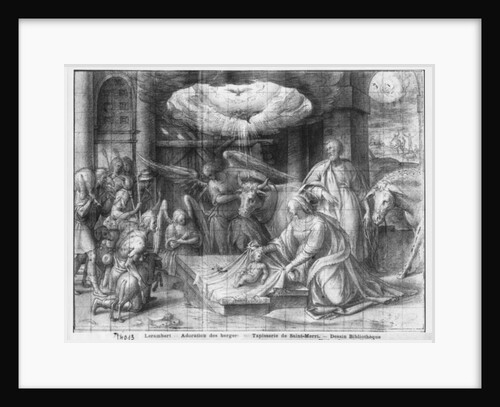 Life of Christ, Adoration of the shepherds, preparatory study of tapestry cartoon for the Church Saint-Merri in Paris, c.1585-90 by Henri Lerambert