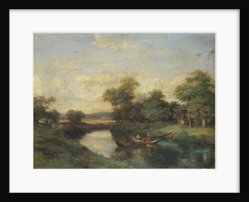 Landscape at the edge of a river by Jules Andre