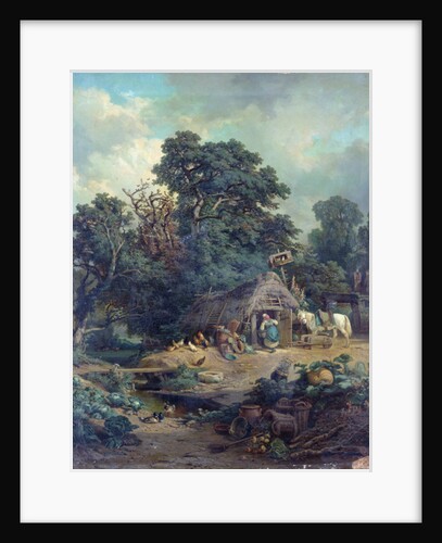 Peasant landscape by Edouard-Theophile Blanchard