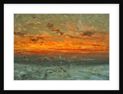 The Courgent Plain after snowfall by Antoine Chintreuil