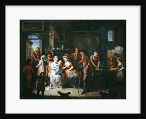 Interior scene by Antoine Francois Saint-Aubert