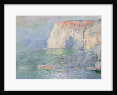 Etretat: Le Manneport, reflections on the water, 1885 by Claude Monet