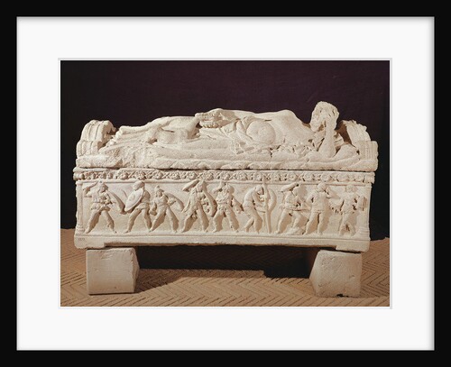 Sarcophagus, 'Man with a Calf' by Etruscan Etruscan