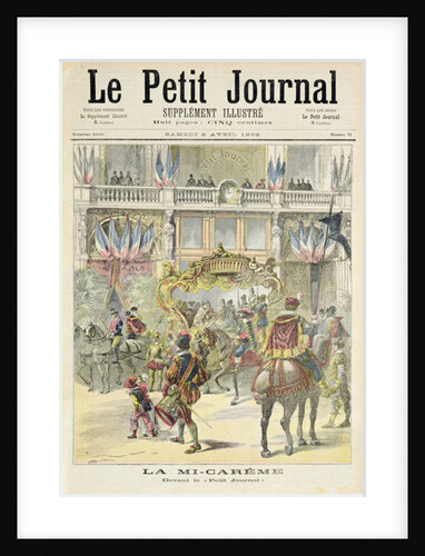 Title page depicting the mid-Lent parade in front of the Petit Journal offices by Henri Meyer
