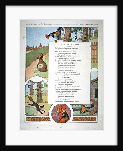 The cockerel and the fox by Benjamin Rabier
