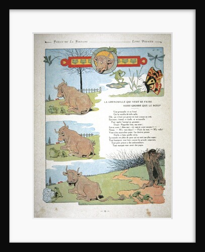 The frog who wanted to be as fat as the bull by Benjamin Rabier