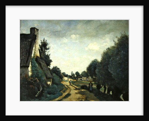 A Road Near Arras, or Cottages, 1853 by Jean Baptiste Camille Corot