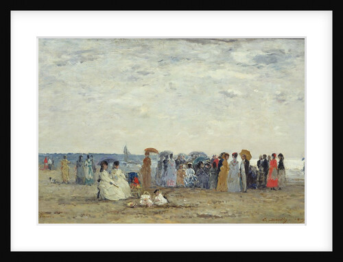 Swimmers on Trouville beach, 1869 by Eugene Louis Boudin