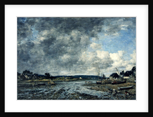 Landscape with washerwomen, 1873 by Eugene Louis Boudin