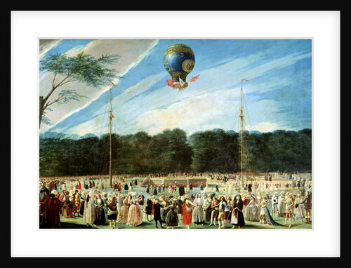 The Ascent of the Montgolfier Balloon at Aranjuez, c.1764 by Antonio Carnicero