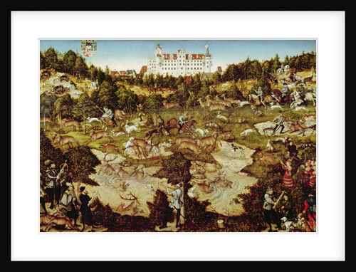 Hunt in Honour of the Emperor Charles V near Hartenfels Castle, Torgau, 1544 by Lucas the Elder Cranach