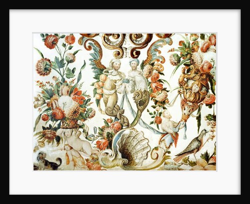 Decor enlivened by flowers, characters and a bird by Tomas Ferrer