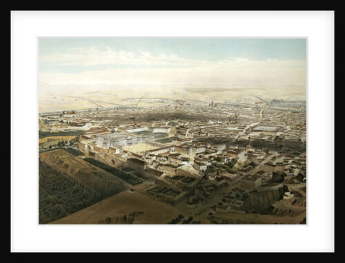 General view of Madrid taken from the Bridge of Segovia, 1854 by Alfred Guesdon