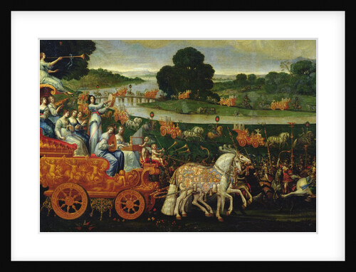 Earth, detail of the left carriage with nine Muses, c.1640-41 by Claude Deruet