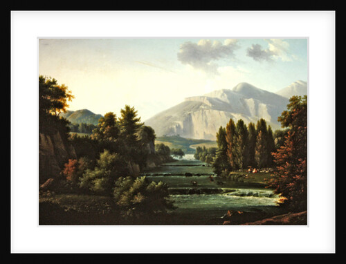 Mountainous landscape by Alexandre Hyacinthe Dunouy