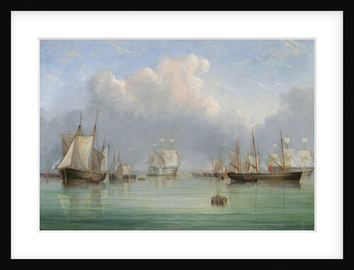 Ships off Ryde by Arthur Wellington Fowles