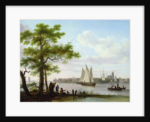 Town on an estuary, c.1801-02 by Frans Swagers