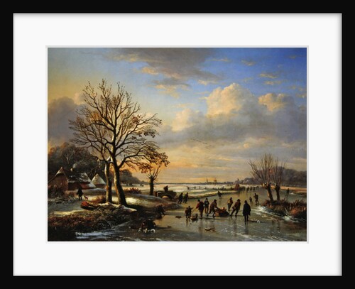 The Ice Skaters, 1850 by E. J. & Verwee Louis Verboeckhoven