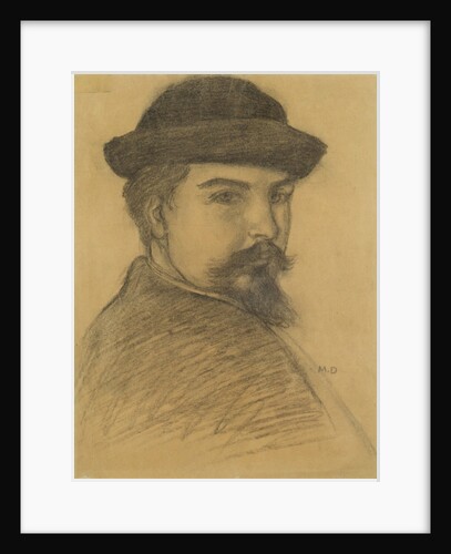 Portrait of the artist in a black hat by Maurice Denis