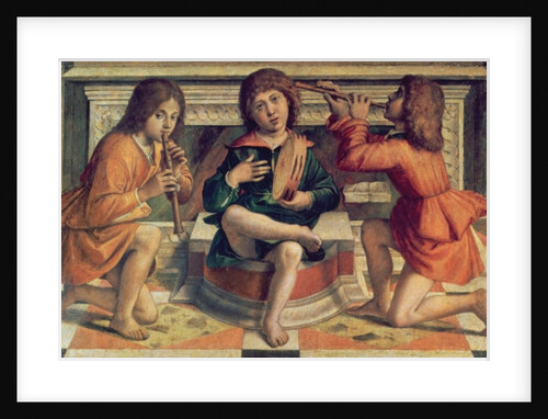 Three angel musicians by Bartolomeo Montagna