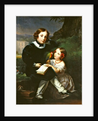 Portrait of the children of Pierre-Jean David d'Angers by Marie Eleonore Godefroid