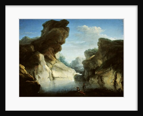 Fishermen close to a lake by Antoine Lebel