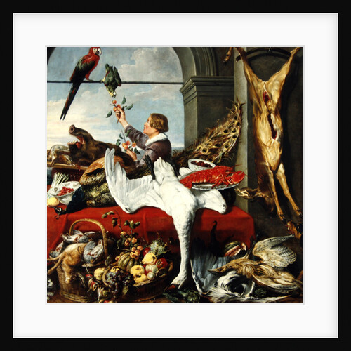 Interior of an office, or still life with game, poultry and fruit, c.1635 by Frans Snyders or Snijders