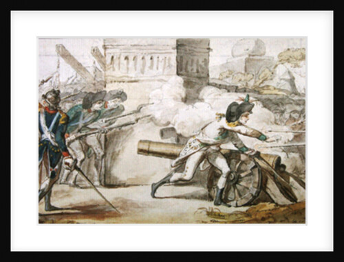 Heroic death of Desilles in his attempt to stop the battle during the Mutiny of Nancy 31 August 1790 by French School