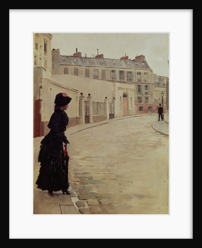 Waiting, Rue de Chateaubriand, Paris by Jean Beraud