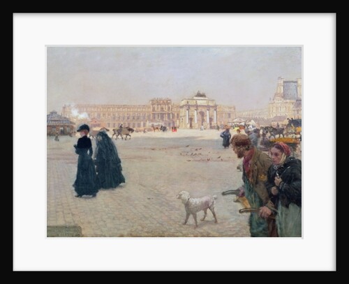 La Place du Carrousel, Paris: The Ruins of the Tuileries, 1882 by Giuseppe or Joseph de Nittis