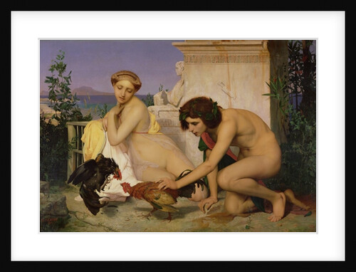 Young Greeks Encouraging Cocks to Fight, 1846 by Jean Leon Gerome
