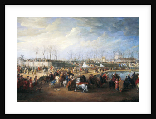 Mehemet Effendi, Turkish ambassador, arrives at the Tuileries on 21st March, 1721, after 1721 by Charles Parrocel