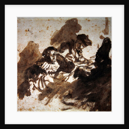 Reading by Rembrandt Harmensz. van Rijn