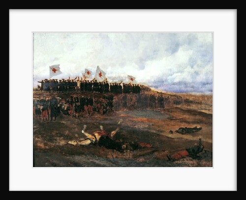 Stretcher-bearers on the battlefield during the Siege of Paris by Jean-Baptiste Edouard Detaille