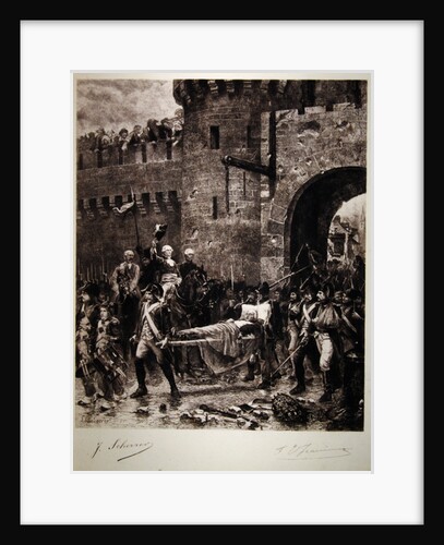The Death of Bonchamps in 1793 by Jean-Jacques Scherrer