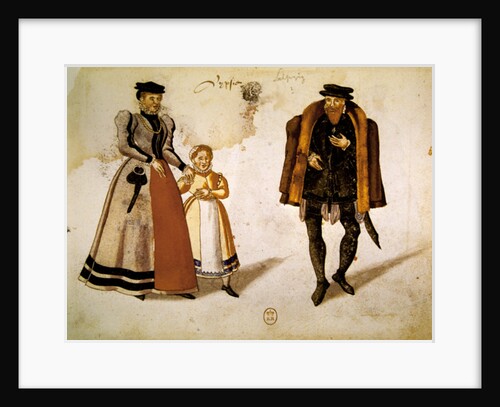 Citizens of Leipzig, 1572 by German School