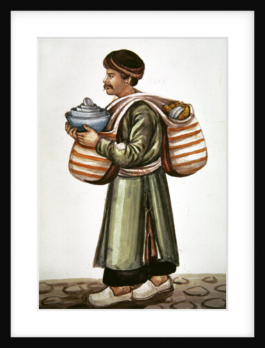 The ceramic merchant by Persian School