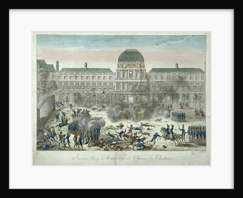 Chateau des Tuileries, 10th August 1792 by G. (after) Texier