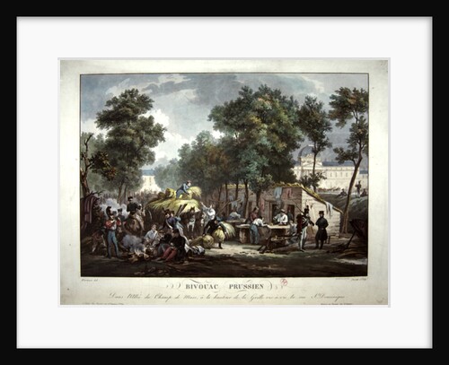 Prussian soldiers bivouacking in the Champs de Mars, Paris in 1871 by Achille-Louis (after) Martinet