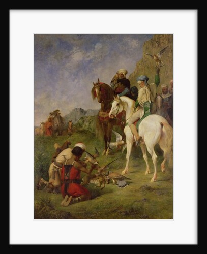 A Falcon Hunt in Algeria: The Quarry, before 1863 by Eugene Fromentin
