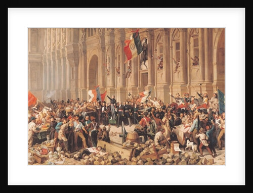 Lamartine rejects the red flag in 1848 by Felix Philippoteaux