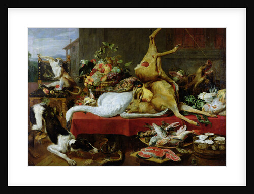 Still Life with a Red Deer by Frans Snyders or Snijders