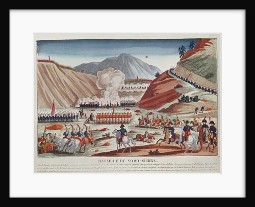 Battle of Somosierra on 30 November 1808 by French School