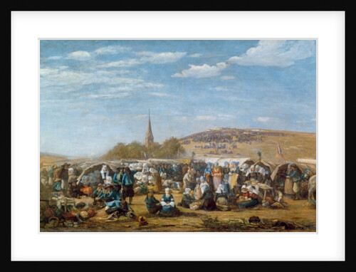 The Pardon of Sainte-Anne-La-Palud, Brittany, 1858 by Eugene Louis Boudin