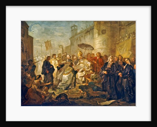 The Solemn Entry of Monseigneur Nicolas-Joseph de Paris as Bishop of Orleans in 734, 1745 by Charles Joseph Natoire
