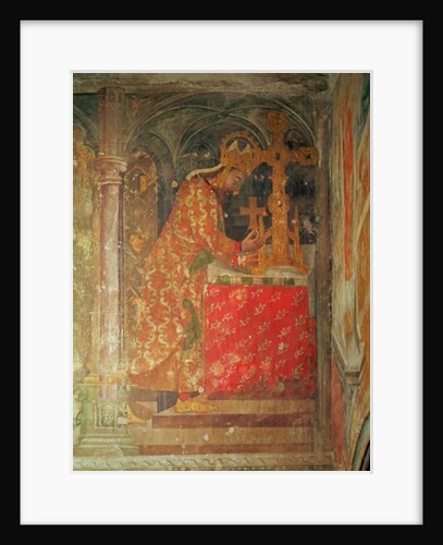 The Holy Roman Emperor Charles IV places the relic of the thorn from the crown of Christ in a reliquary by Nikolaus Wurmser